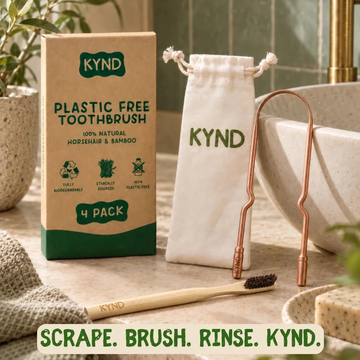 The Plastic-Free Oral Care Routine: Scrape, Brush, Rinse